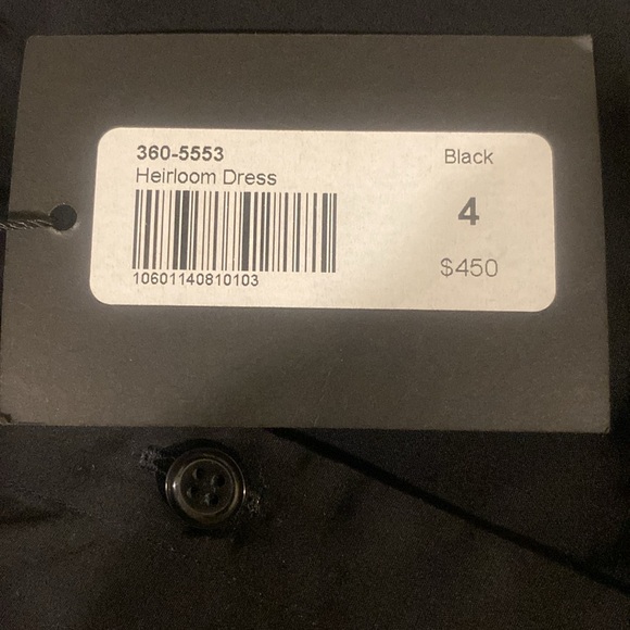 NWT Judith & Charles  Black Heirloom Midi Shirt Dress Size 4 $450 MSRP‎ - Picture 7 of 10